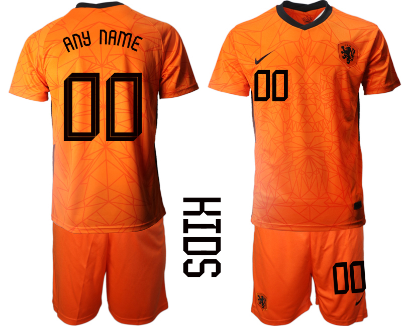 Cheap 2021 European Cup Netherlands home Youth custom soccer jerseys